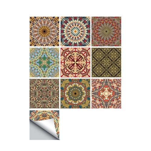 

10 Pcs/Set Self Adhesive Tile Stickers