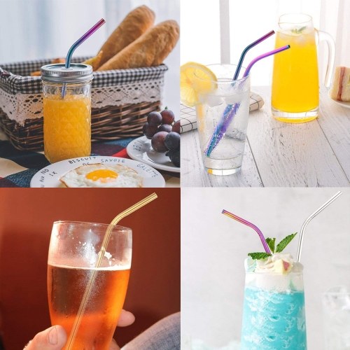 

10pcs Reusable 304 Stainless Steel Straw