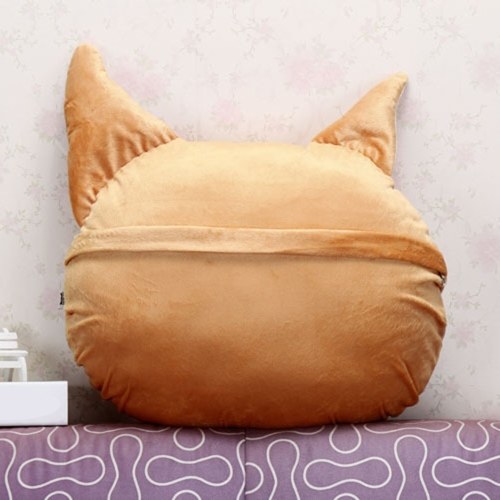 

Cute Plush 3D Animals Head Shape Throw Pillowcase
