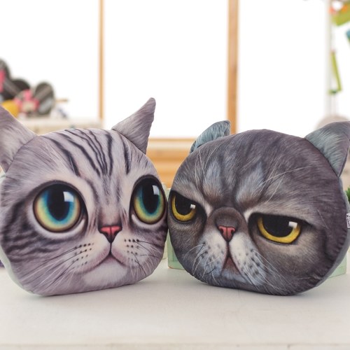 

Cute Plush 3D Animals Head Shape Throw Pillowcase