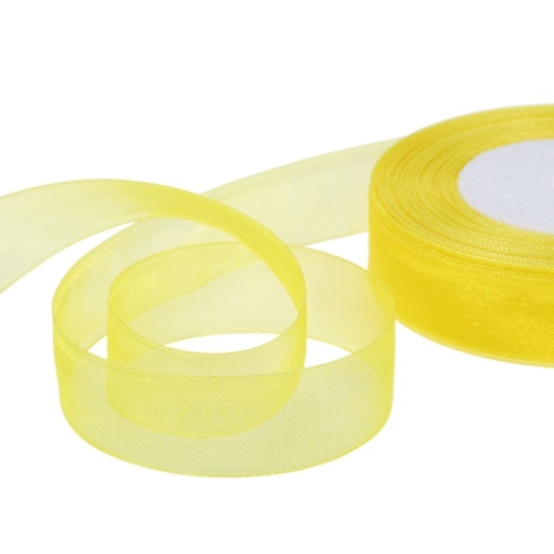 

25mm 50 Yards/Roll Silk Organza Transparent Ribbon DIY Making Christmas Ribbons