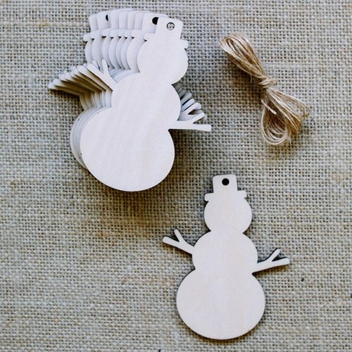 

10pcs Christmas Tree Decorations Wooden Pendants Crafts
