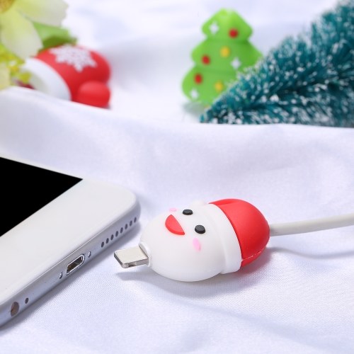 Cute Christmas Themed Cable Bite USB Charging Protector Cover