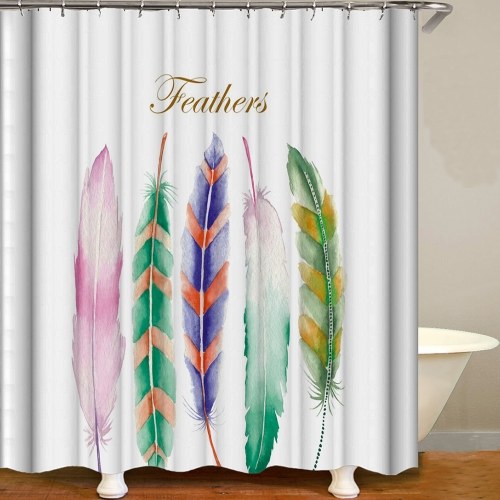 

Shower Curtain Flowers Trees Print Blackout Curtains