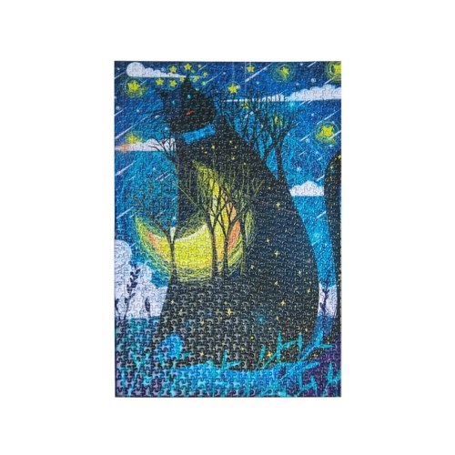 Jigsaw Puzzles 1000 Pieces Mini Puzzle for Adults and Kids Entertainment Creative Gift DIY Toys for Home Decor (Fantasy Cat)