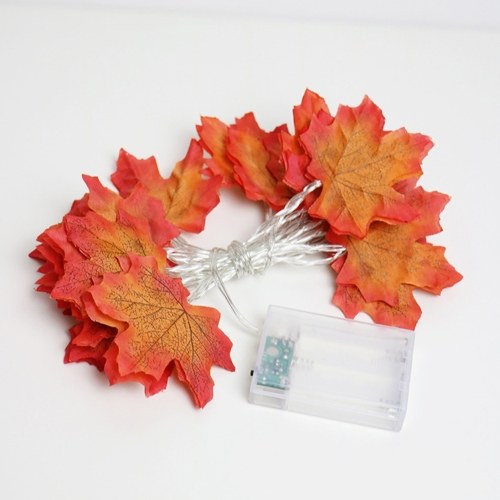

19.68ft 40LEDs Christmas Fairy String Lights Halloween Maple Leaf Shaped Decorative Hanging Lights