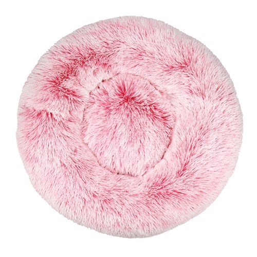 

Bedding Plush Faux Fur Round Pet Dog Bed (Pink,16'')