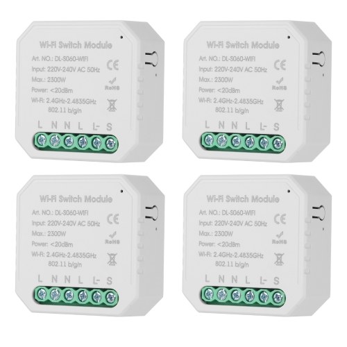 

Tuya MINI DIY One Way Smart Switch Small Body APP Remote Control WiFi Switch Timer Light Switch Compatible With Google Home/Nest & Alexa