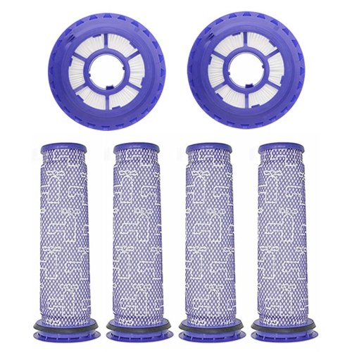 

2Pcs HEPA Post-motor Filters + 4Pcs Pre-motor Filters