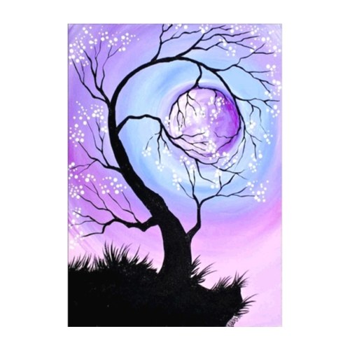 

12*16 Inch Trees DIY 5D Diamond Painting Kit Full Drill Diamond Painting Acrylic Rhinestone Mosaic Painting Craft Home Wall Decor Gift Frameless