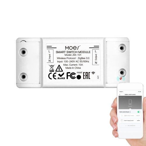 ZigBee WiFiスイッチ（APPリモコン付き）音声制御タイミング機能ファミリーシェアスマートリレースイッチモジュールAlexaGoogleHomeと互換性がありますViaSmartLife / Tuya APP for Household Appliances