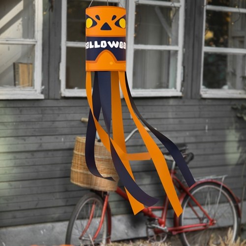 

Halloween Hanging Windsocks Waterproof Windsock Flag Horror Hanging Decoration for Outdoor Patio Halloween Party Props