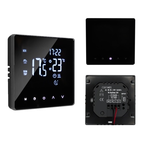

Smart Thermostat Temperature Controller for Electric Heating LCD Display Touch Screen Week Programmable Underfloor Heating Thermostats for Home Office School Hotel