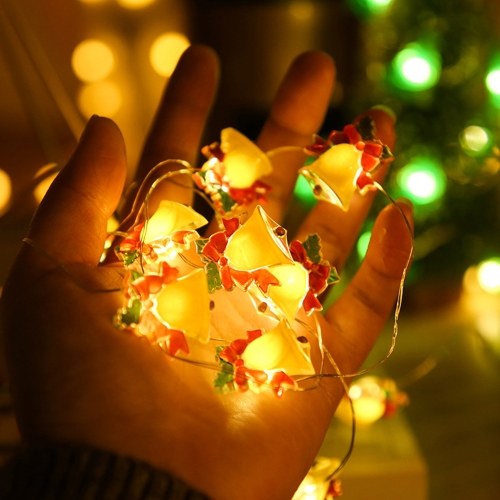 

10ft 30LEDs Christmas Decorative Hanging Lights Warm White Fairy String Lights Battery Powered Backyard Lighting for Party Outdoor Garden Patio