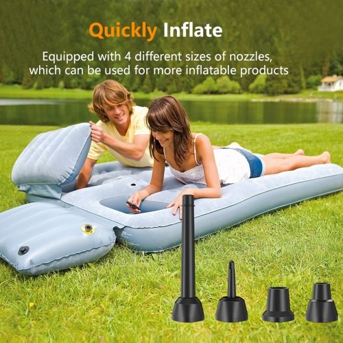 Portable Air Pump Mini Cordless Electric Air Pump Handheld Vacuum Cleaner Built-in 6000mAh Battery for Pool Floats Air Mattress Swimming Ring Vacuum Storage Bag 
