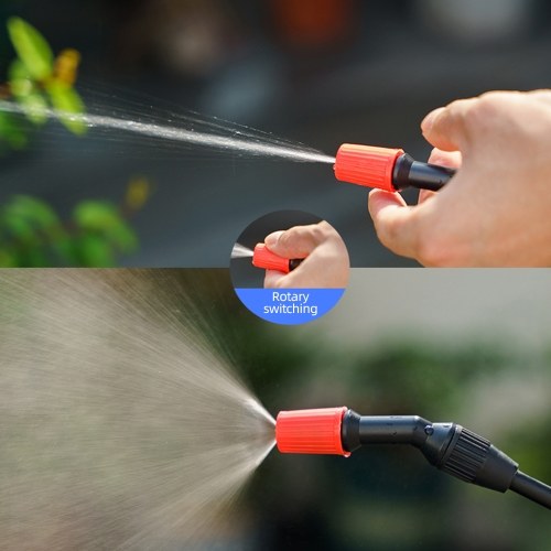 Electric Garden Sprayer 2 Gallon with 2-pattern Nozzle, Built-in 2600mAh Rechargeable Battery, Pump Sprayer with Adjustable Shoulder Strap Auto Spray Lock for Lawn, Yard, Cleaning 