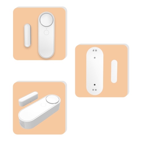 4 Pack Mini Door Window Alarm Home Security TY APP 2.4G WIFI Wireless Magnetic Sensor Anti-Theft Alarm Sound Easy Installation for Home Garage Apartment Door Alarm Security System Low Voltage Alarm 