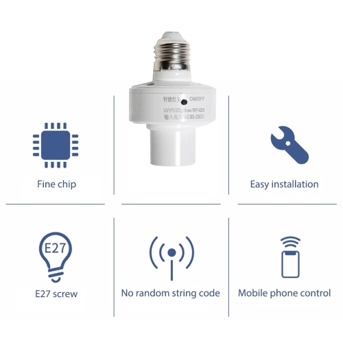 

4 Pack Smart Light Socket WiFi Light Bulb Adapter App Control Smart Home Voice Control E27 Light Bulb Adapter Timer Function and Group Control Easy Installation