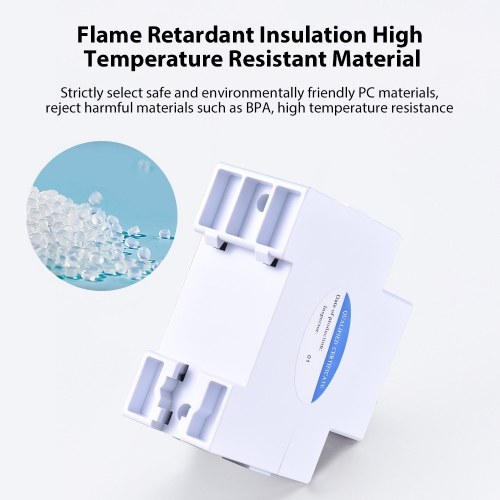 WiFi Intelligent Energy Meter Support TY APP Control Single-Phase Din Rail Smart Electricity Meter Power Consumption Kwh Meter Wattmeter LCD Display Voice Control Metering Switch Functions 