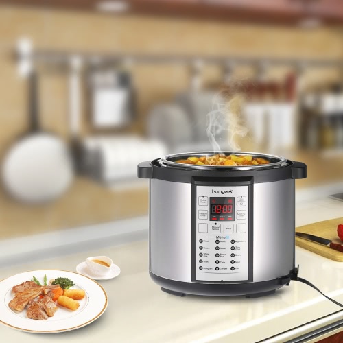 Homgeek 6QT / 1000W de gama alta olla de presión olla de cocción lenta Profesional Arrocera multifuncional para cocinas Esenciales Aparatos electrodomésticos