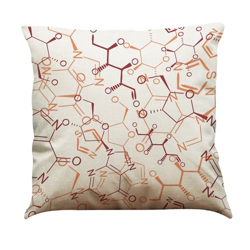 Nueva Moda Diverso Especial Matemáticas Elementos de la Fórmula Química Lino Impreso Throw almohada Fundas Almohadas Almohada decorativa para los niños Playroom Dormitorio Salón Oficina Asiento de coche Regalo