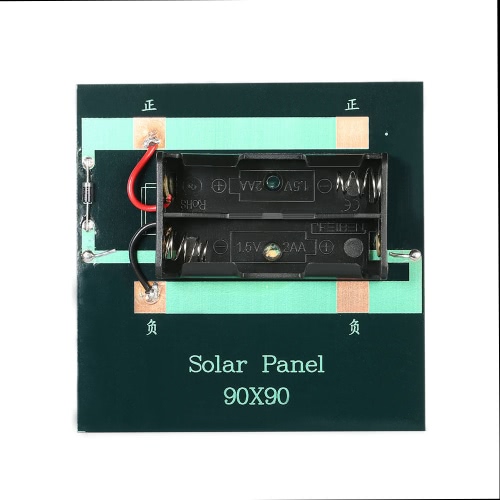 

1W 4V Polycrystalline Silicon Solar Panel 90 * 90 мм зарядное устройство для солнечной батареи для зарядки аккумулятора 2 * AA 1.2V
