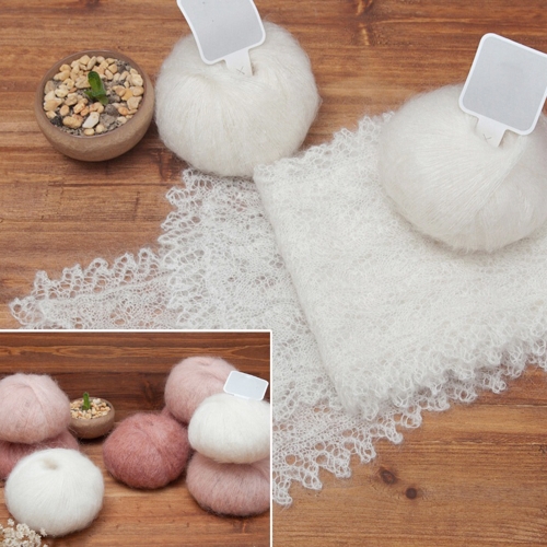 

One Skein Mohair Hand Knitting Soft Yarn Fingering Baby Fine Wool Crochet Threads Scarf Delicate Smooth Women Baby Clothes Style 1