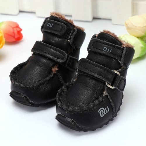 

DJJ DS302W Pure Color Pet Dog Shoes Dog Boots Fall & Winter Style Sports Shoes for Poodle Bichon Frise Standard Schnauzer Small-Breed Dogs 4 Pieces/Set