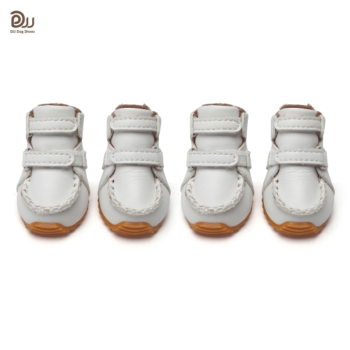 

DJJ DS302W Pure Color Pet Dog Shoes Dog Boots Fall & Winter Style Sports Shoes for Poodle Bichon Frise Standard Schnauzer Small-Breed Dogs 4 Pieces/Set