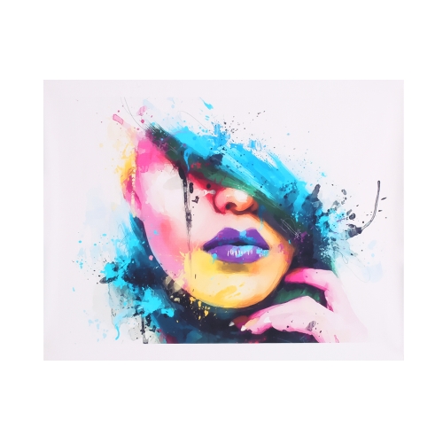 60 * 45 cm HD Impreso Unframed Colorido Cara de la Muchacha Patrón de la Lona Pintura Wall Art Pictures Decor para el Hogar sala de estar Dormitorio Oficina