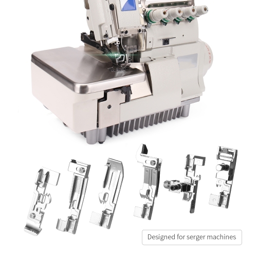 

6pcs Optional Overlock Feet Set Professional Serger Presser Foot Kit for Juki Singer Brother