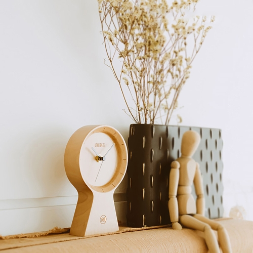 

Meki Handmade Beech Wood Экологичный материал Солнечные часы Silent Non Ticking Деревянные часы для офиса Home Bedroom Living Room