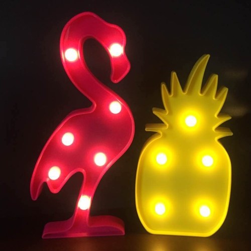 Cute LED Neon Lampada da salotto Camera da letto decorativi decorativi Fenicotteri rossi