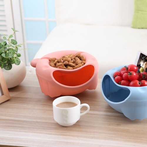 

Lazy Bear Design Double Layer Fruit Plate с мобильным телефоном Стенд держателя Закуски Семена Блюдо Контейнер Хранение Box Стиль 5 Белый Розовый