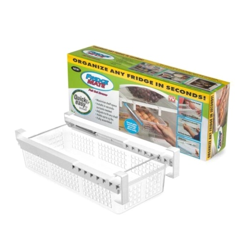 Plastic Refrigerator Drawer Pull Out Organizer Large Storage Container