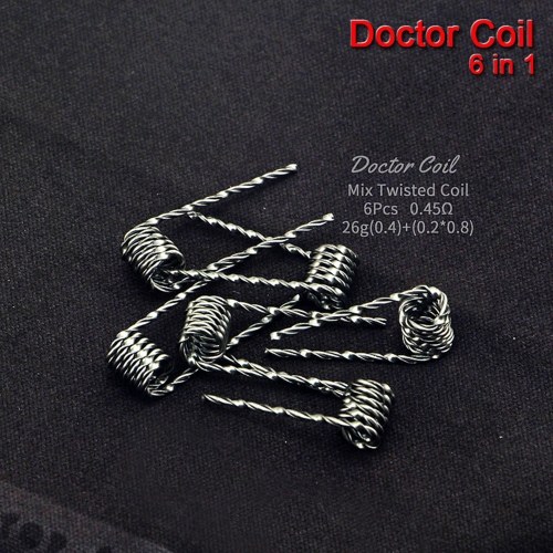 

Original ADVKEN Doctor coil 6 in 1 for RDA RBA RTA Atomizer Tank Tiger/Clapton/ Mixed/Alien/Fused Twisted Heating Wire