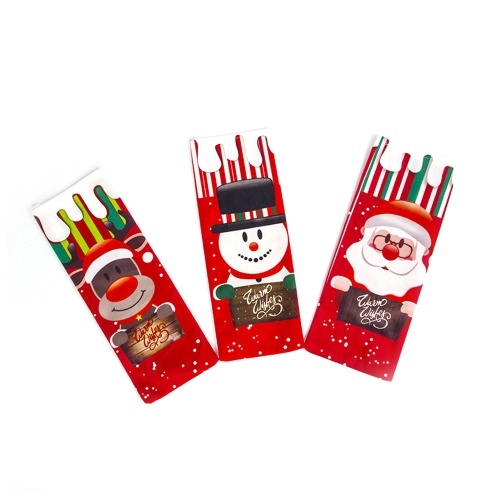 

Christmas Wine Bottle Cover Bag Santa Claus Snowman Champagne Wrap Clothes