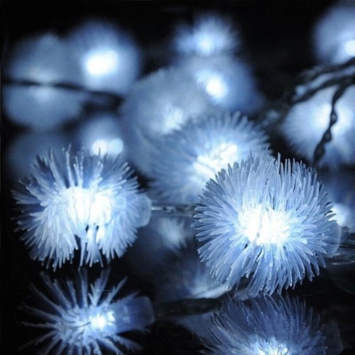 

LED Snow Pompon Fairy Christmas Party Wedding Garden Decoration DIY String Light