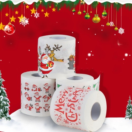 

Christmas Printing Paper Toilet Tissues(Style Random)
