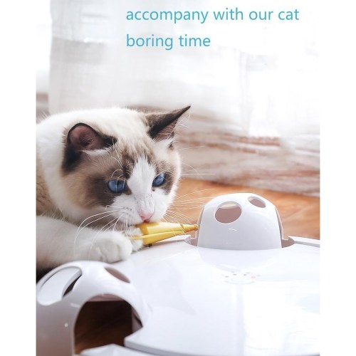 

Automatic Rotating Cat Play Teaser Plate Mice Catch Toy Electric Playing Exercise Toys