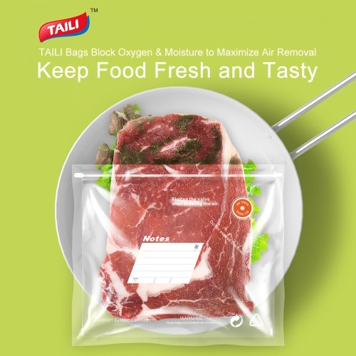 

Vacuum Food Storge Bags 10 Pack Reusable Food Sealer Bags with Hand Pump 3 Different Sizes for Preserving Fresh