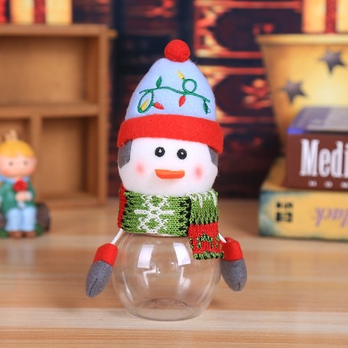 Portable Lovely Christmas Penguin Candy Jar Lastics Transparent Gift Box Christmas Supplies Children's Gifts Decoration