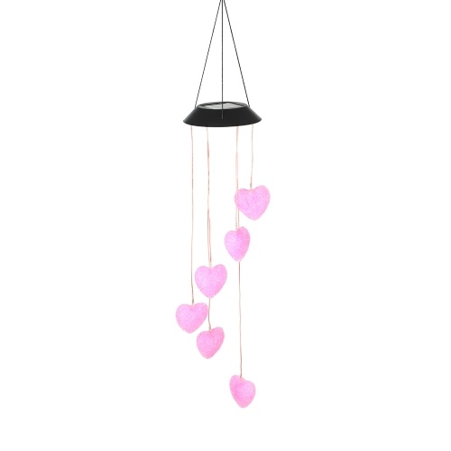 Solar Wind Chimes Butterfly Color Changing Mobile Light