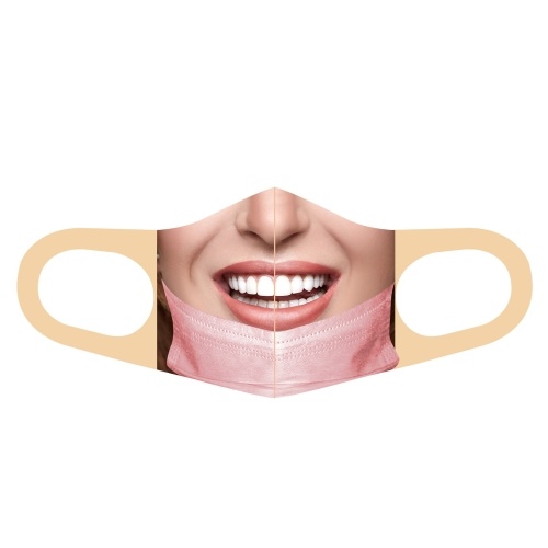 

Adult Male/Female Halloween Party Supplies Interesting 3D Pattern Washable Reuseable Breathable Anti-Dust Face Shield