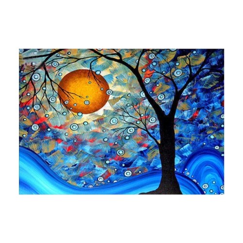 12*16 Inch Trees DIY 5D Diamond Painting Kit Full Drill Diamond Painting Acrylic Rhinestone Mosaic Painting Craft Home Wall Decor Gift Frameless