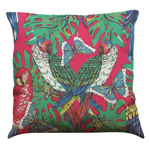 Elegante Elegante Colorido De Alta Calidad De Las Plantas Tropicales Africanas De Las Hojas De Flores De Lino Impreso Square Throw Fundas De Almohadas Funda Almohada Decorativo Para Roma Oficina De Asiento De Coche