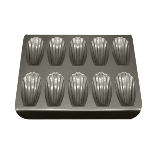 

Seashell Shape Baking Cake Углеродистая сталь Pan DIY Металлическая пресс-форма Профессиональный 10-чашечный антипригарный мадлен