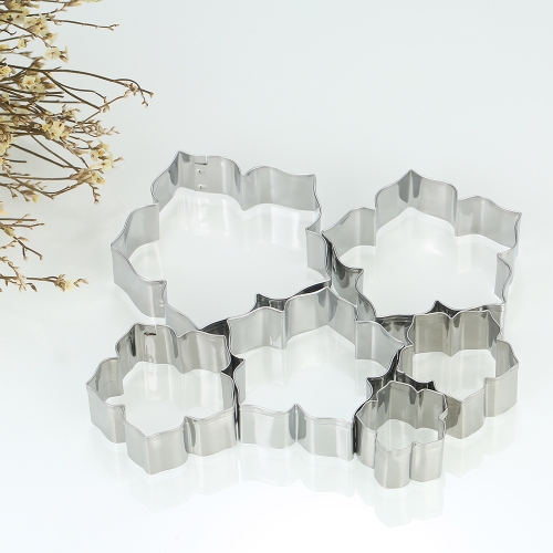 

6pcs Morning Glory Cookie Cutters Stainless Steel Fondant Cutter Biscuit Cutters Sandwich Cutters Petunias Cookie Cutter Set