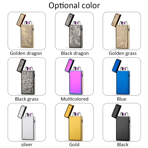 

Double Pulsed Arc USB Metal Rechargeable Electronic Windproof Flameless Lighters