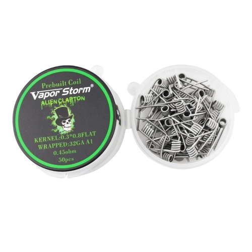 

50 штук Vapor Storm A1 Обогреваемая проволочная катушка RDA Катушка с четырьмя катушками Предварительно обмотанные провода Wick Alien Mix Twisted